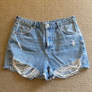 TOPSHOP Moto Mom denim shorts